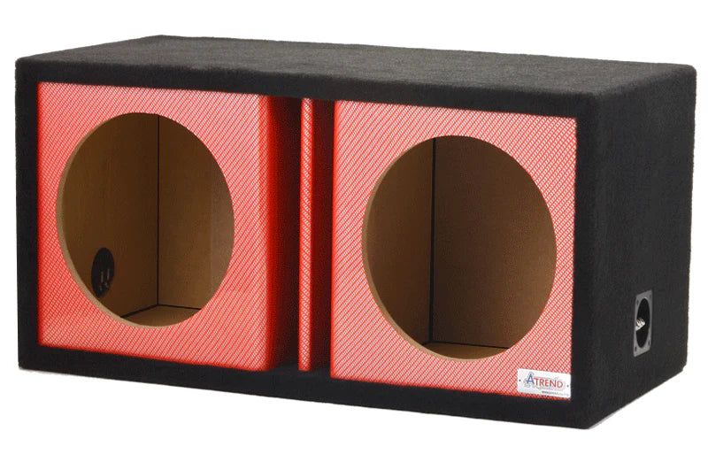12DVR-Red Carbon Fiber Atrend 12" Dual Subwoofer Ported Box (Unloaded Enclosure)