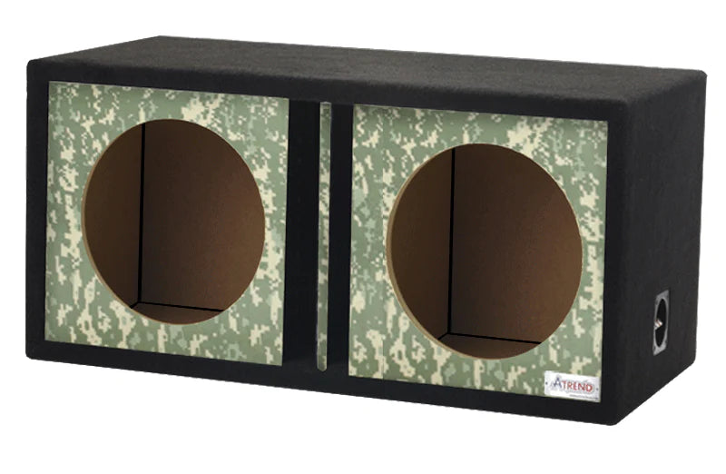 12DVR-Desert Digi Camo Atrend 12" Dual Subwoofer Ported Box (Unloaded Enclosure)