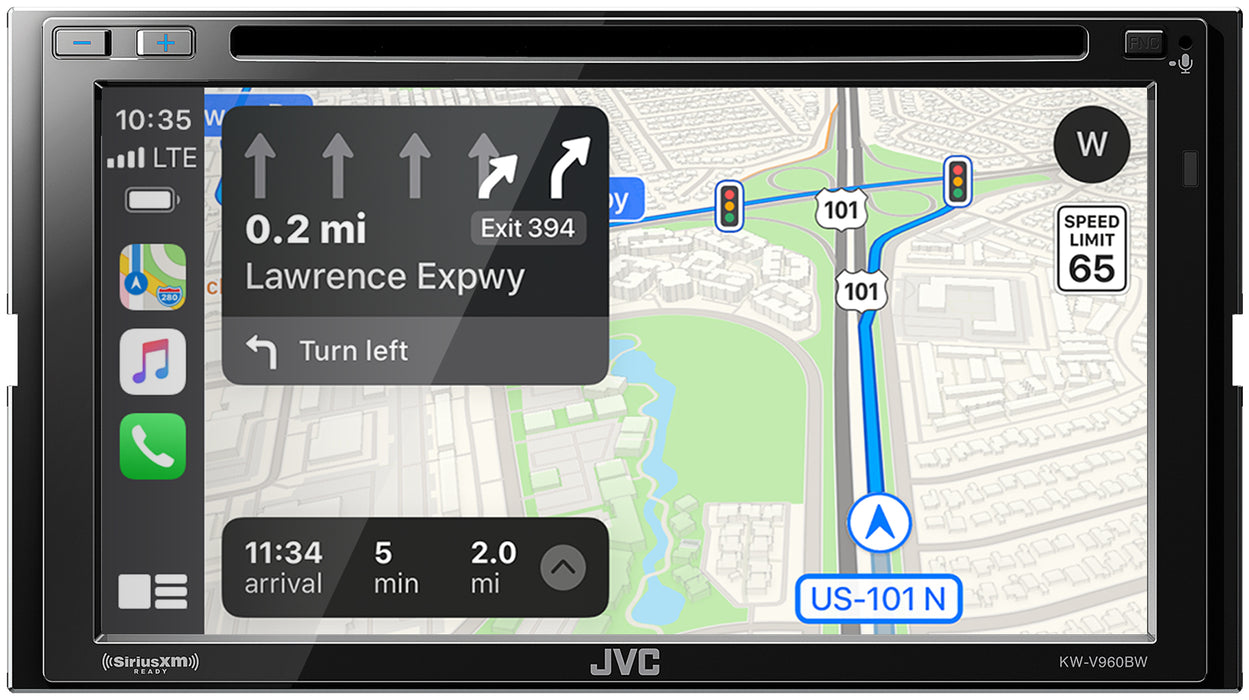 KW-V960BW JVC Hi-Res Digital Multimedia CD/DVD Receiver 6.8” Double-Din Touchscreen Head Unit with Wireless CarPlay and Wireless Android Auto, AM/FM, Bluetooth, USB, iDatalink Maestro, SiriusXM Ready, Car Radio