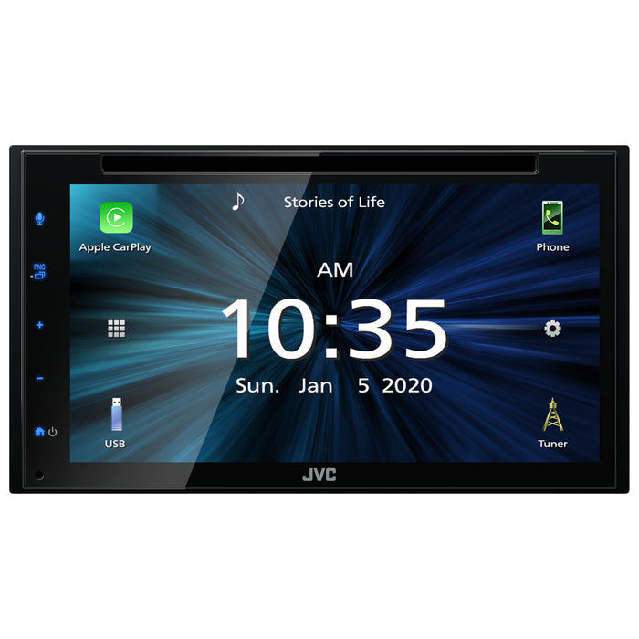 KW-V660BT JVC Digital Multimedia CD/DVD Receiver 6.8” Double-Din Touchscreen Head Unit with CarPlay and Android Auto, AM/FM, Bluetooth, USB Port, SiriusXM Ready, Car Radio