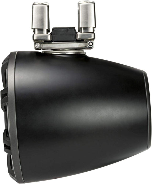 44KMTC114 KICKER KMTC11 11" Charcoal Marine Wakeboard Tower Speakers System Horn Loaded Compression Driver LED Lighted 4 Ohm (Pair) - Pro Audio Center