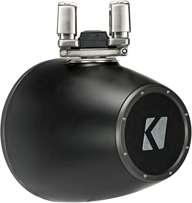 44KMTC114 KICKER KMTC11 11" Charcoal Marine Wakeboard Tower Speakers System Horn Loaded Compression Driver LED Lighted 4 Ohm (Pair) - Pro Audio Center