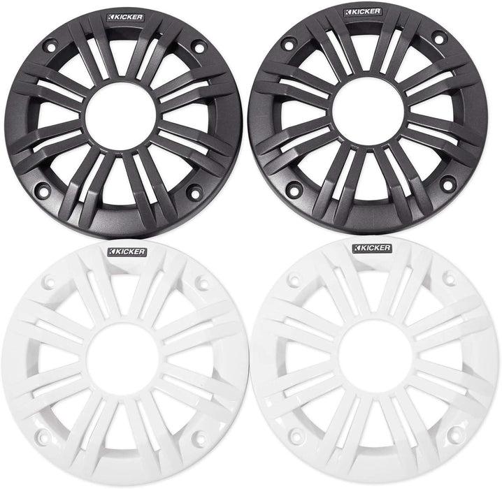 45KM44 KICKER KM Series 4" Inch Coaxial 2 Way Marine Waterproof Speakers 50W RMS 4 Ohm (Pair) - Pro Audio Center