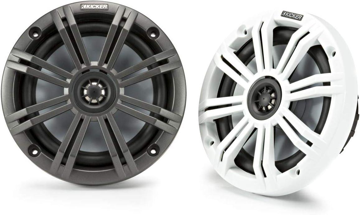 45KM654 KICKER KM Series 6.5" 6 1/2 Inch Coaxial 2 Way Marine Waterproof Speakers 65W RMS 4 Ohm (Pair) - Pro Audio Center