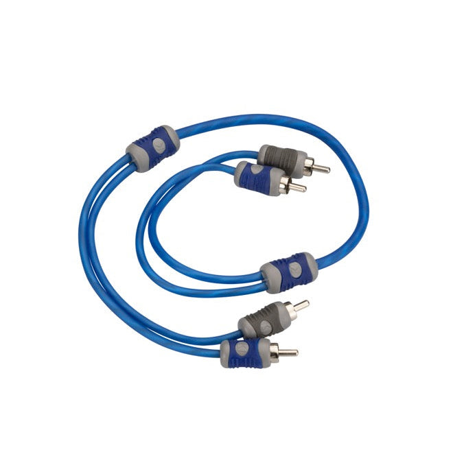 46KI205 KICKER K-Series 2-Channel RCA Interconnects, 0.5 Meter / 18 Inch