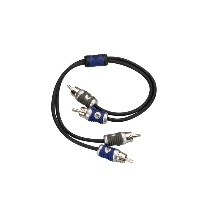 46QI203 KICKER Q-Series 2-Channel RCA Interconnects, 0.3 Meter / 12 Inch