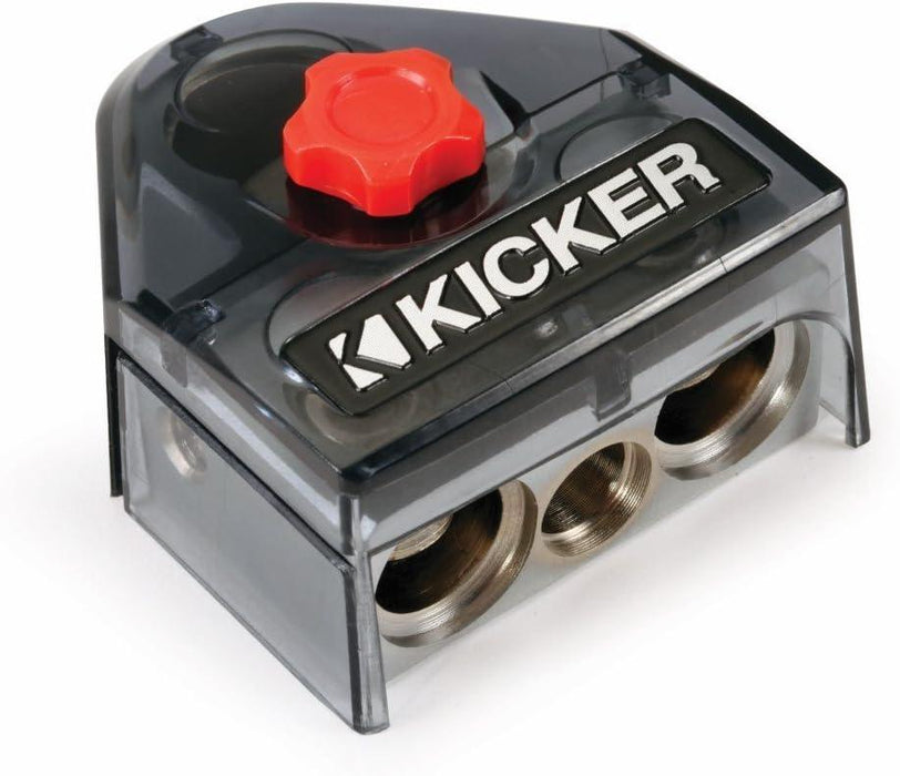 46BT4 KICKER Positive/Negative Battery Terminal with (2) 1/0-8 Gauge and (1) 4-8 Gauge Output - Pro Audio Center