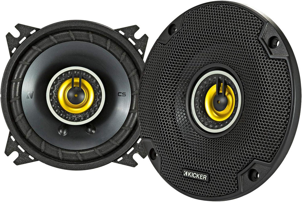 46CSC44 KICKER CS Series 4" Inch Coaxial 2 Way Speakers 50W RMS 150W Peak 4 Ohm Car Audio (Pair) - Pro Audio Center