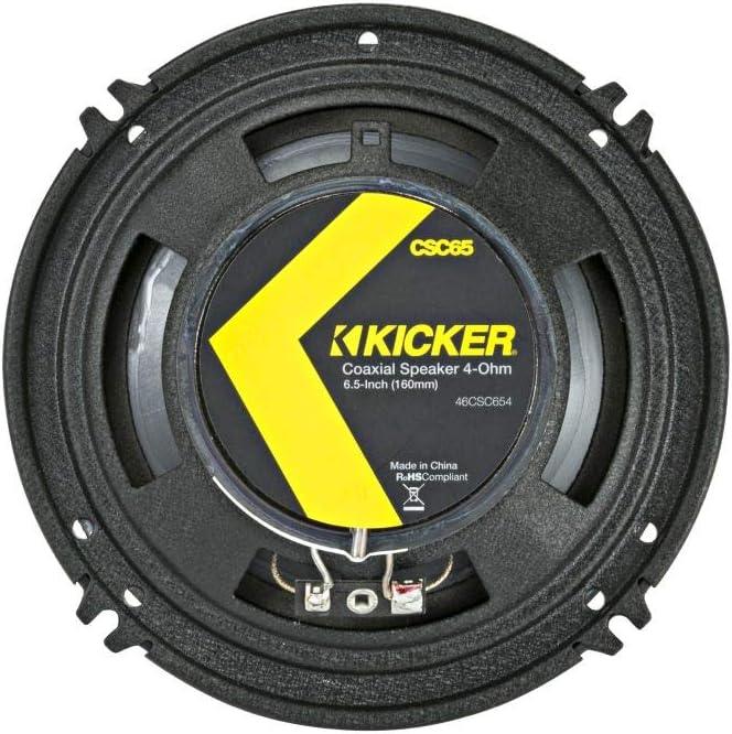 46CSC654 KICKER CS Series 6.5" 6 1/2" Coaxial 2 Way Speakers 100W RMS 300W Peak 4 Ohm Car Audio (Pair) - Pro Audio Center