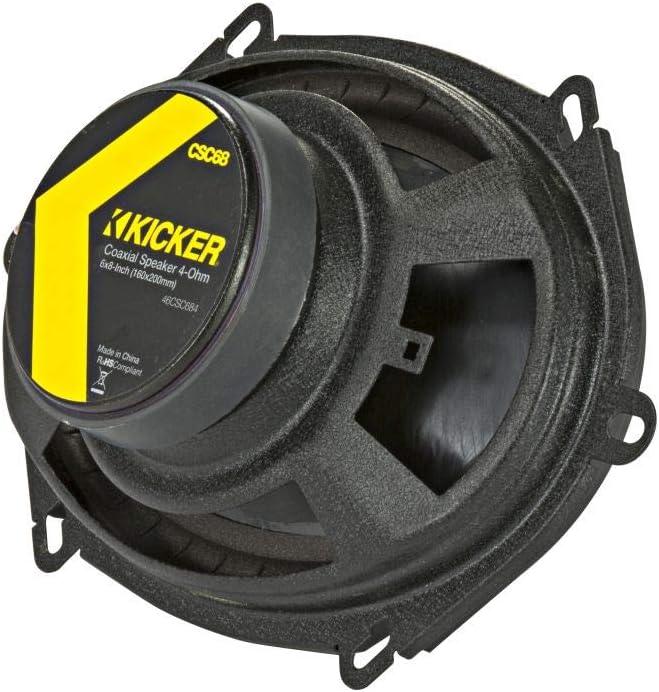 46CSC684 KICKER CS Series 6x8" Coaxial 2 Way Speakers 75W RMS 225W Peak 4 Ohm Car Audio (Pair) - Pro Audio Center