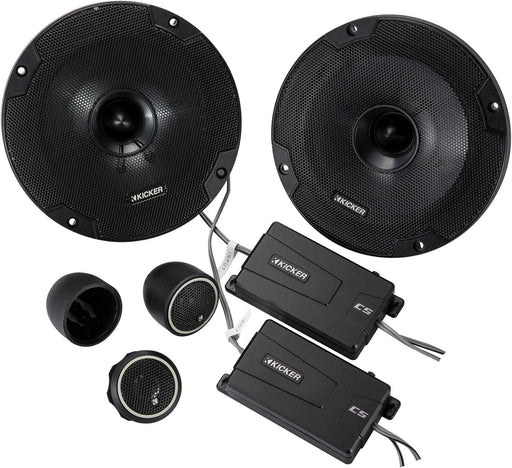 46CSS654 KICKER CS Series 6.5" 6 1/2 Inch Component Speakers 3/4" Inch Tweeters 100W RMS Car Audio 4 Ohm (Pair) - Pro Audio Center