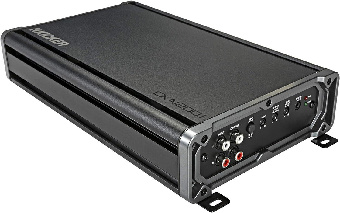 46CXA12001T KICKER CXA1200.1 1200 Watt RMS Mono Class D Car Audio Subwoofer Amplifier 2400W Peak 1 Ohm Stable - Pro Audio Center