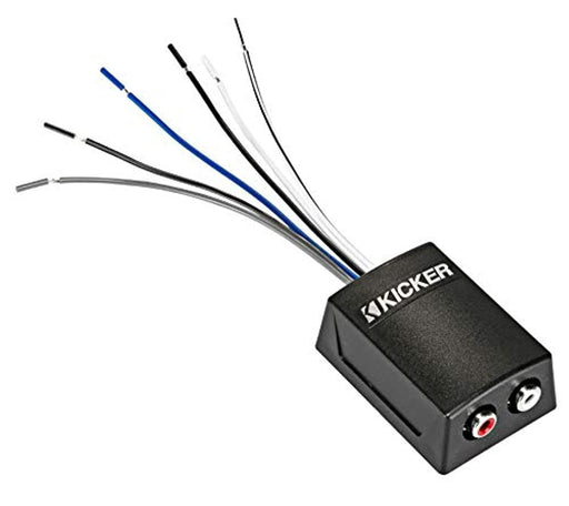 46KISLOC2 KICKER Speaker Wire-to-RCA Line-Out Converter 2 Channel w/LOC+12v Turn on Lead - Pro Audio Center