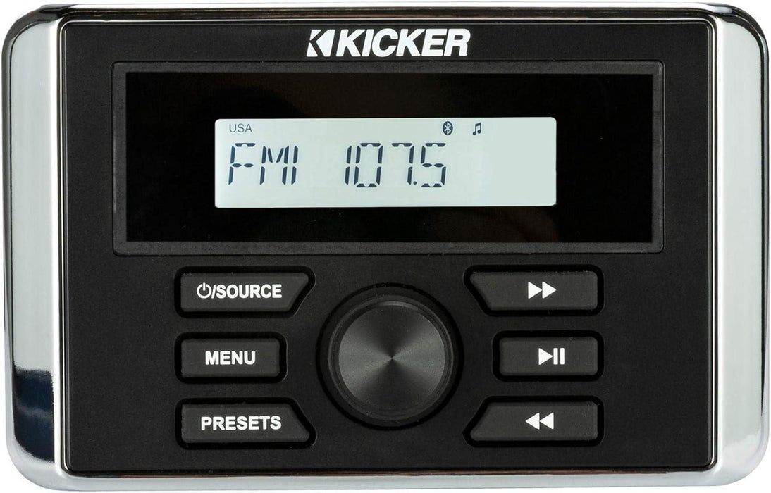 46KMC3 KICKER Marine Media Center Receiver w/Bluetooth/AM/FM/USB/AUX Input - Pro Audio Center