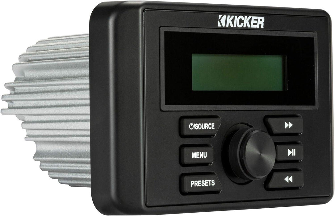 46KMC3 KICKER Marine Media Center Receiver w/Bluetooth/AM/FM/USB/AUX Input - Pro Audio Center