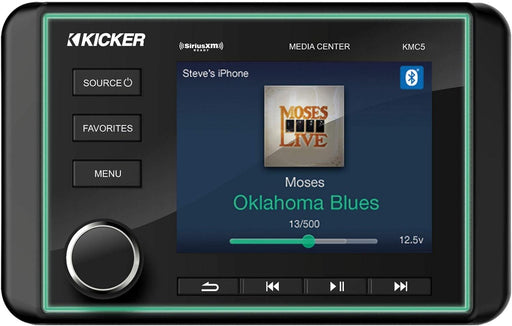 46KMC5 KICKER Premium Marine Media Center Receiver w/Bluetooth/AM/FM/Sirius XM Ready/Weather-Band Tuner/Video Input/NMEA - Pro Audio Center