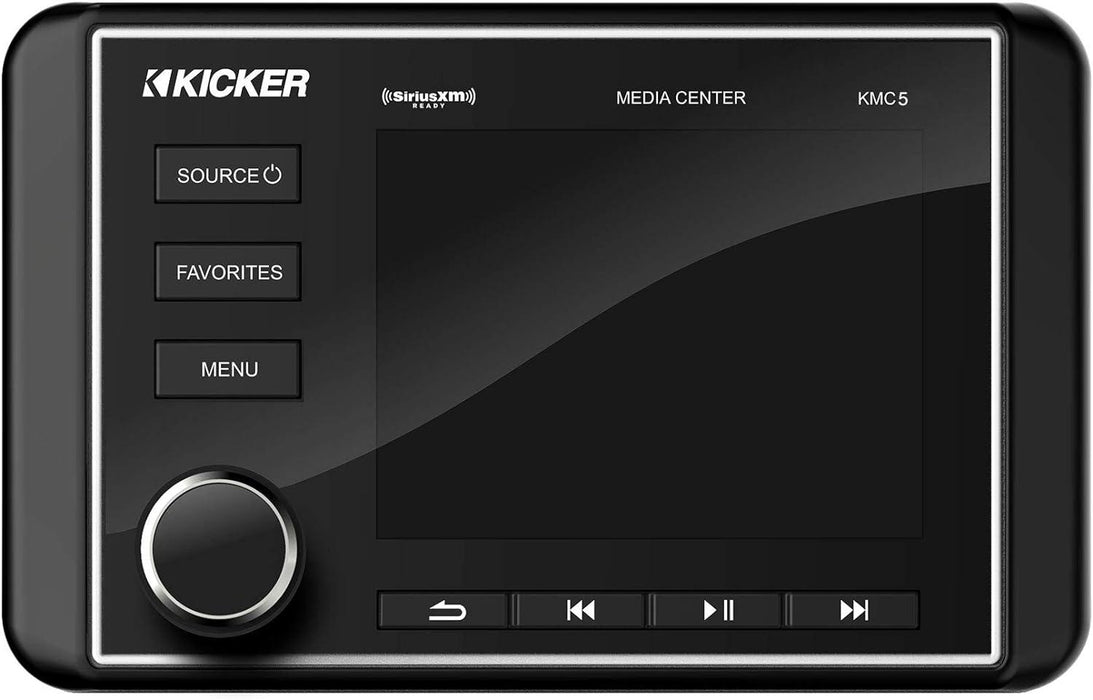 46KMC5 KICKER Premium Marine Media Center Receiver w/Bluetooth/AM/FM/Sirius XM Ready/Weather-Band Tuner/Video Input/NMEA - Pro Audio Center