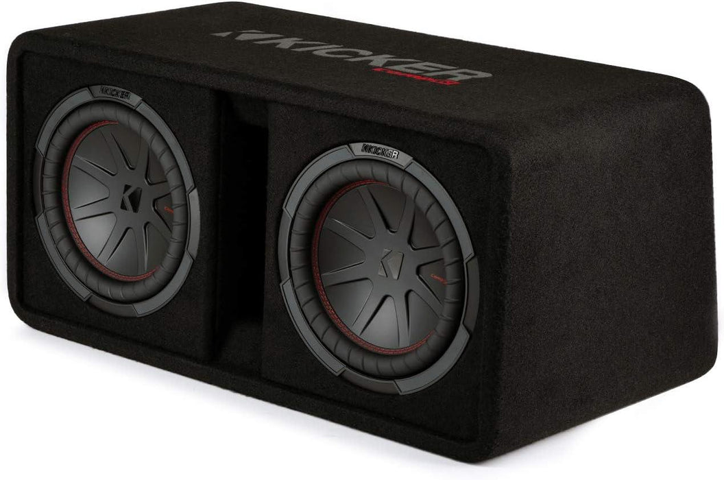 48DCWR102 KICKER 10" CompR Subwoofer Dual Loaded Enclosure Ported 800W RMS 2 Ohm - Pro Audio Center