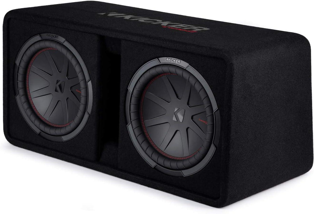 48DCWR122 KICKER 12" CompR Subwoofer Dual Loaded Enclosure Ported 1000W RMS 2 Ohm - Pro Audio Center