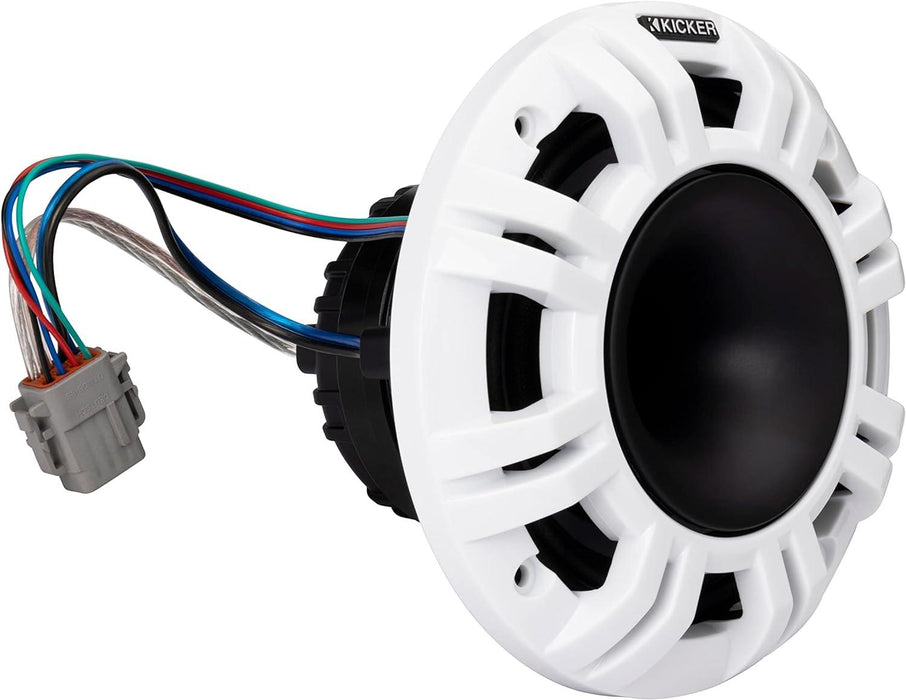 48KMXL654 KICKER KMXL Series 6.5" 6 1/2 Inch Marine Horn Loaded Compression Driver w/LEDs Coaxial Speaker 4-Ohm (Pair) - Pro Audio Center