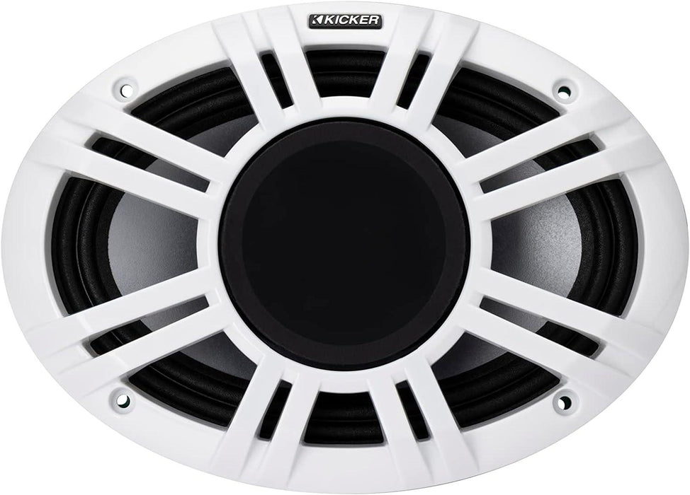 48KMXL694 KICKER KMXL Series 6x9" Inch Marine Horn Loaded Compression Driver w/LEDs Coaxial Speaker 4-Ohm (Pair) - Pro Audio Center