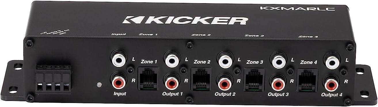 48KXMARLC KICKER Marine Wired Remote Level Control, Independent Volume Control for 4 Zones, Compatible with All Amplifiers, Line-Driver RCA Pre-Amp Design - Pro Audio Center