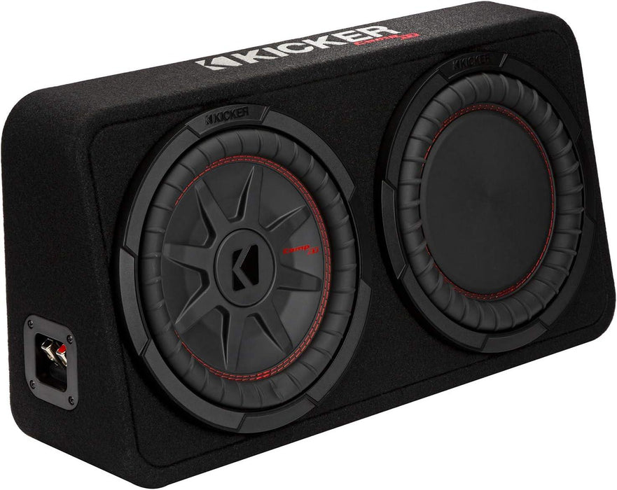48TCWRT102 KICKER 10" CompRT Subwoofer Single Loaded Enclosure 400W RMS 2 Ohm - Pro Audio Center