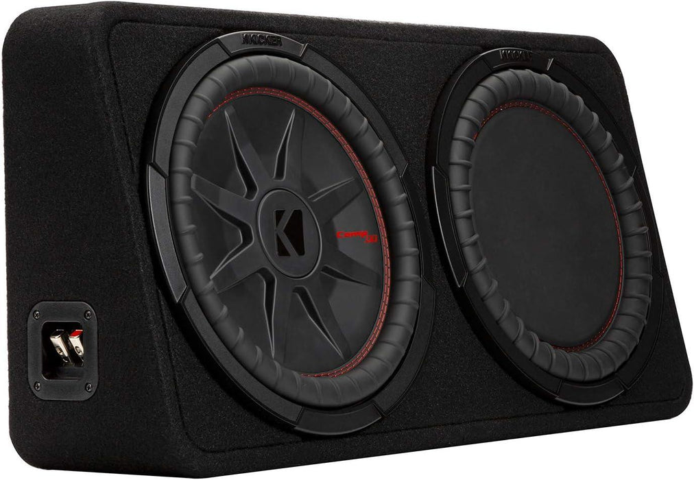 48TCWRT122 KICKER 12" CompRT Subwoofer Single Loaded Enclosure 500W RMS 2 Ohm - Pro Audio Center