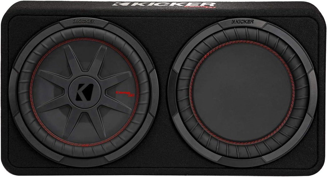 48TCWRT122 KICKER 12" CompRT Subwoofer Single Loaded Enclosure 500W RMS 2 Ohm - Pro Audio Center