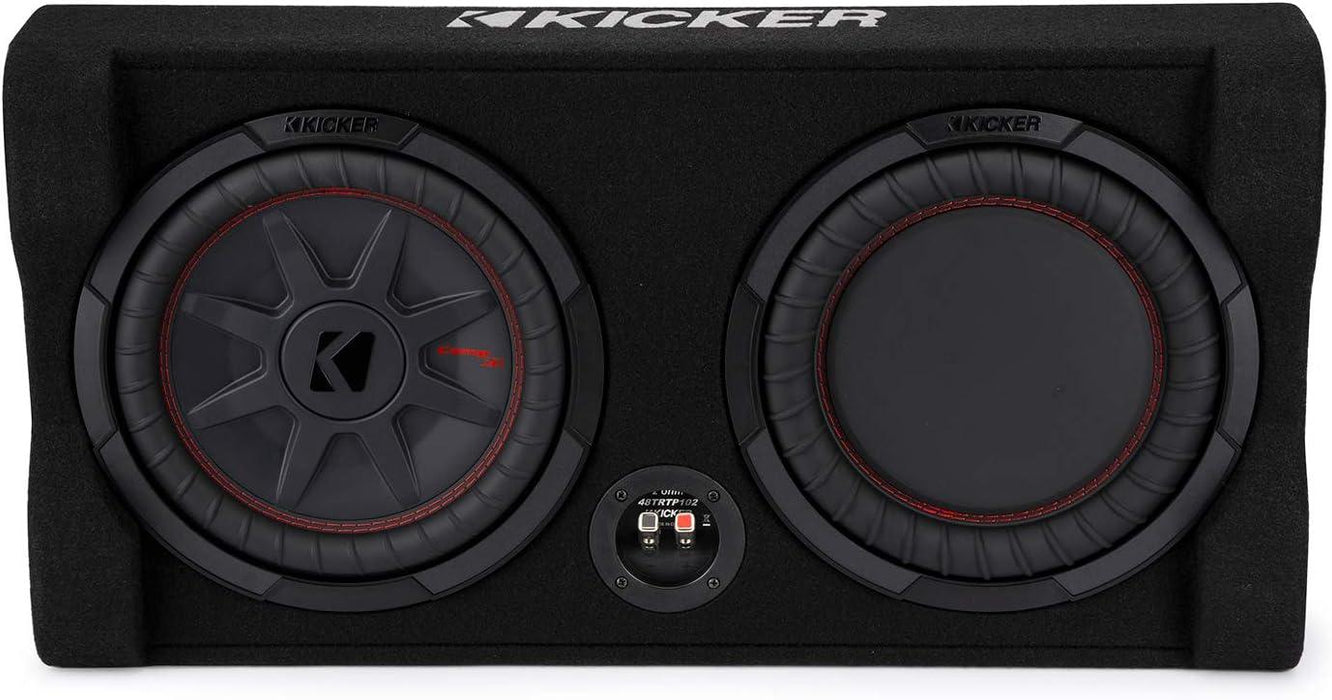 48TRTP102 KICKER 10" CompRT Subwoofer Single Loaded Down Firing Enclosure 400W RMS 2 Ohm - Pro Audio Center