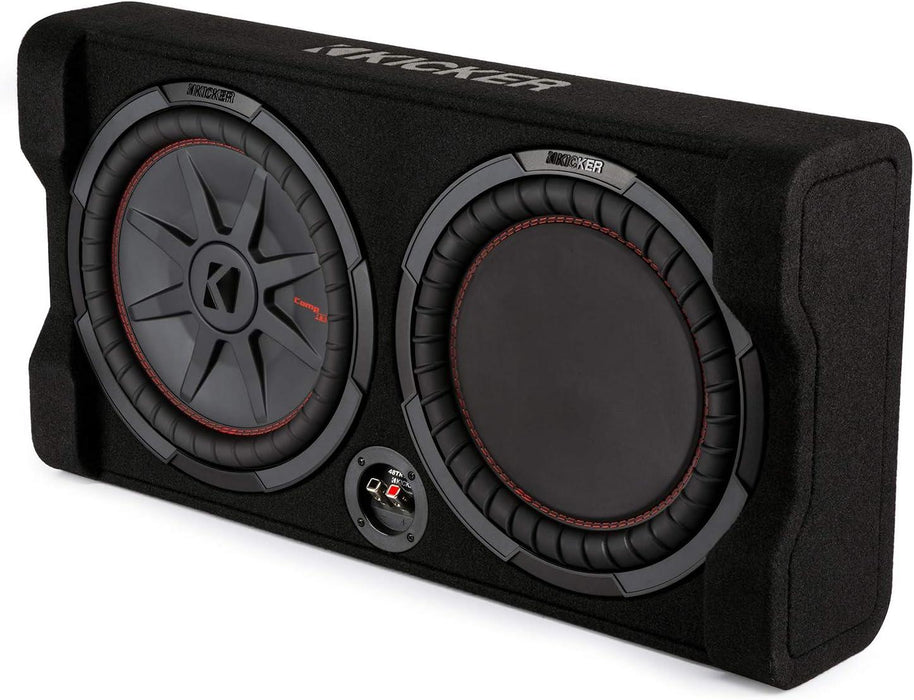 48TRTP122 KICKER 12" CompRT Subwoofer Single Loaded Down Firing Enclosure 500W RMS 2 Ohm - Pro Audio Center