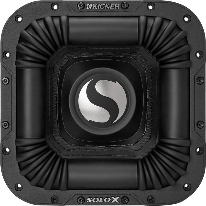 49L7X101 KICKER Solo-X 10" L7X High Excursion SPL Competition Square Subwoofer Sub 2000W RMS 1 Ohm DVC - Pro Audio Center