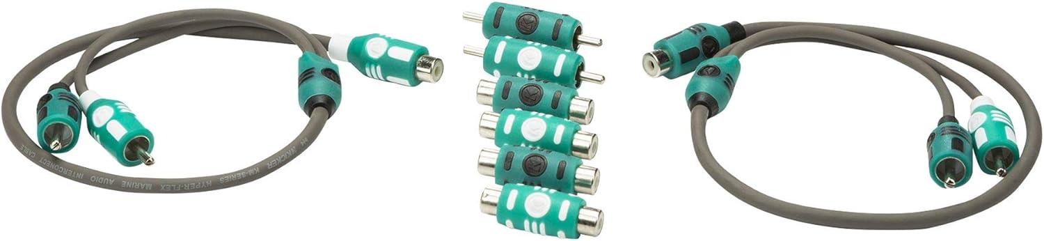 47KMIY KICKER Marine RCA Y-Adapter kit, male and female (Pair)