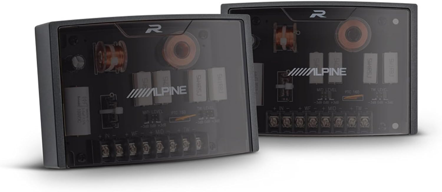 R2-S653 Alpine R-Series 6.5" High-Resolution 3-Way Component Speaker Set w/ 3" Midrange and 1" Tweeters 100W RMS Car Audio 4 Ohm (Pair)