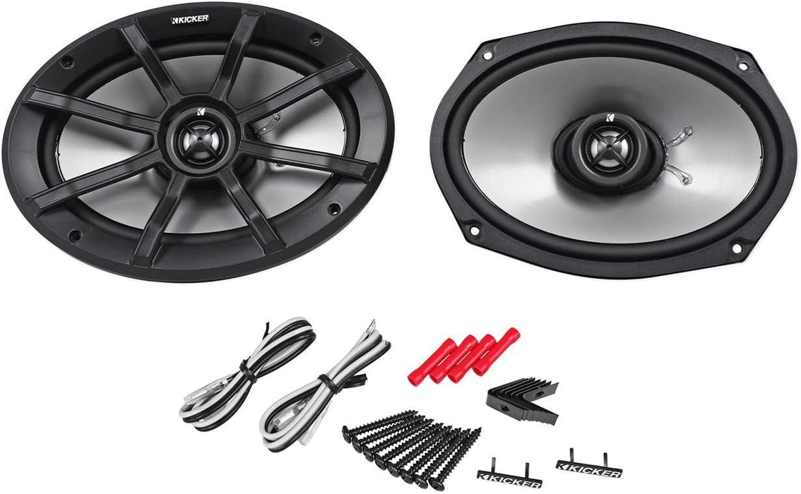 40PS692 KICKER PS Series 6x9" Powersports 2-Way Coaxial Speakers 90W RMS for Polaris Motorcycle ATV UTV RZR (2 Ohm) Pair