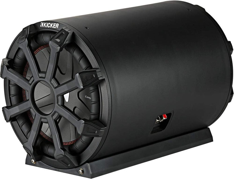 46CWTB102 KICKER 10" CompR TB Marine Loaded Subwoofer Enclosure w/ Passive Radiator 400W RMS 2 Ohm