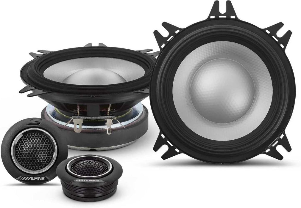 S2-S40C Alpine S-Series 4" inch Component Speakers Set 45W RMS 4 Ohm Car Audio (Pair)