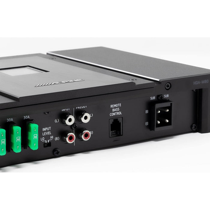 HDA-M80 Alpine Status Hi-Res Mono Subwoofer Amplifier 800W RMS at 2-Ohm, Hi-Res Certified