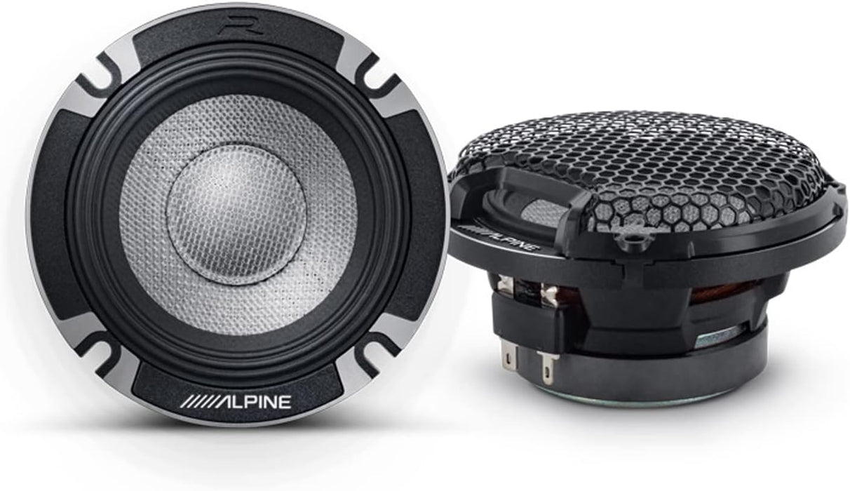 R2-S653 Alpine R-Series 6.5" High-Resolution 3-Way Component Speaker Set w/ 3" Midrange and 1" Tweeters 100W RMS Car Audio 4 Ohm (Pair)