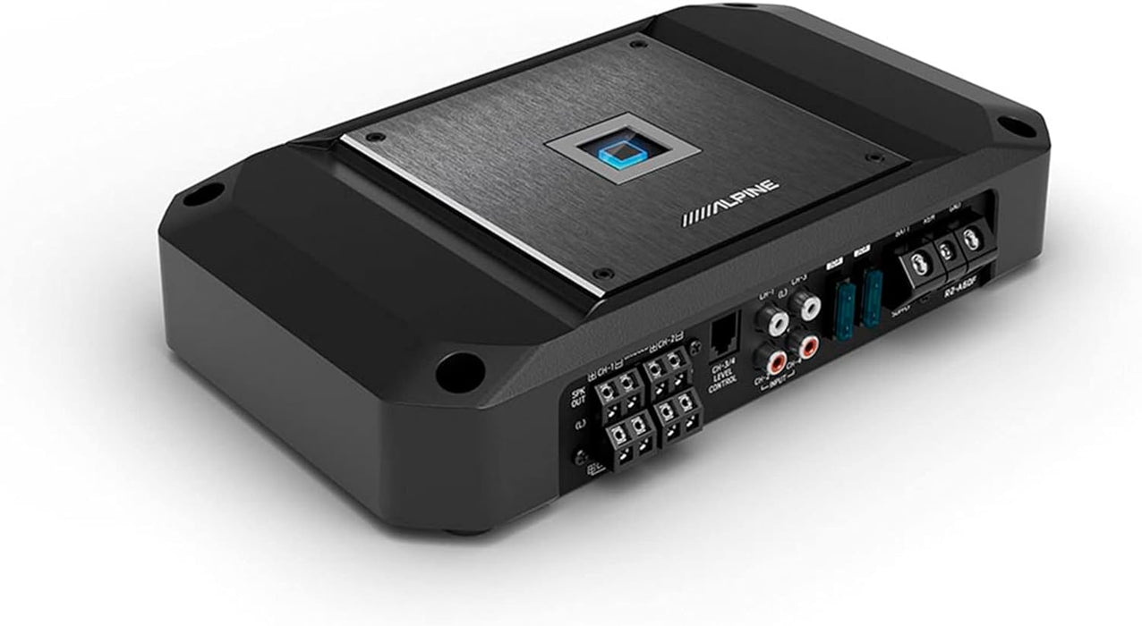 R2-A60F Alpine R-Series 4-Channel Amplifier, 100W x 4 at 4-Ohm, 150W x 4 at 2-Ohm 4ch Car Audio Amplifier Hi-Res Certified