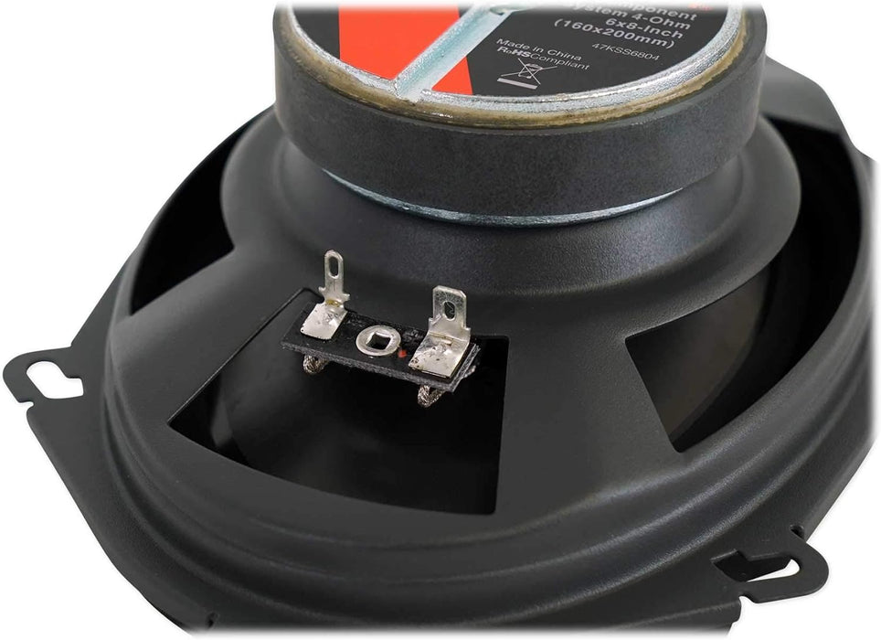 51KSS6804 KICKER KS Series 6x8" Inch Component Speakers 1" Inch Tweeters 125W RMS Car Audio 4 Ohm (Pair)