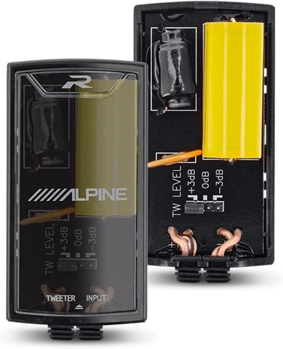 R2-S65C Alpine R-Series 6.5" High-Resolution 2-Way Component Speaker Set w/ 1" Tweeters 100W RMS Car Audio 4 Ohm (Pair)
