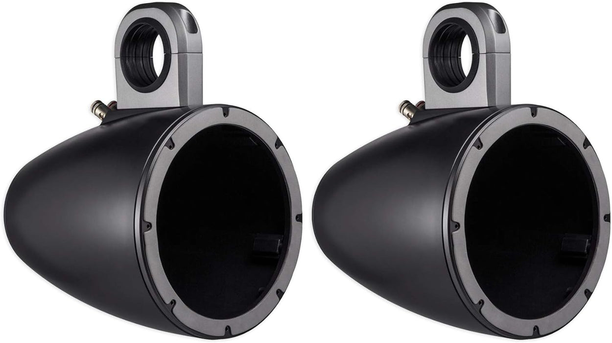 43KMTES8B KICKER 8" Marine Wake Tower/Roll Bar Empty Speaker Enclosures ONLY, Black (Pair) (speakers not included)