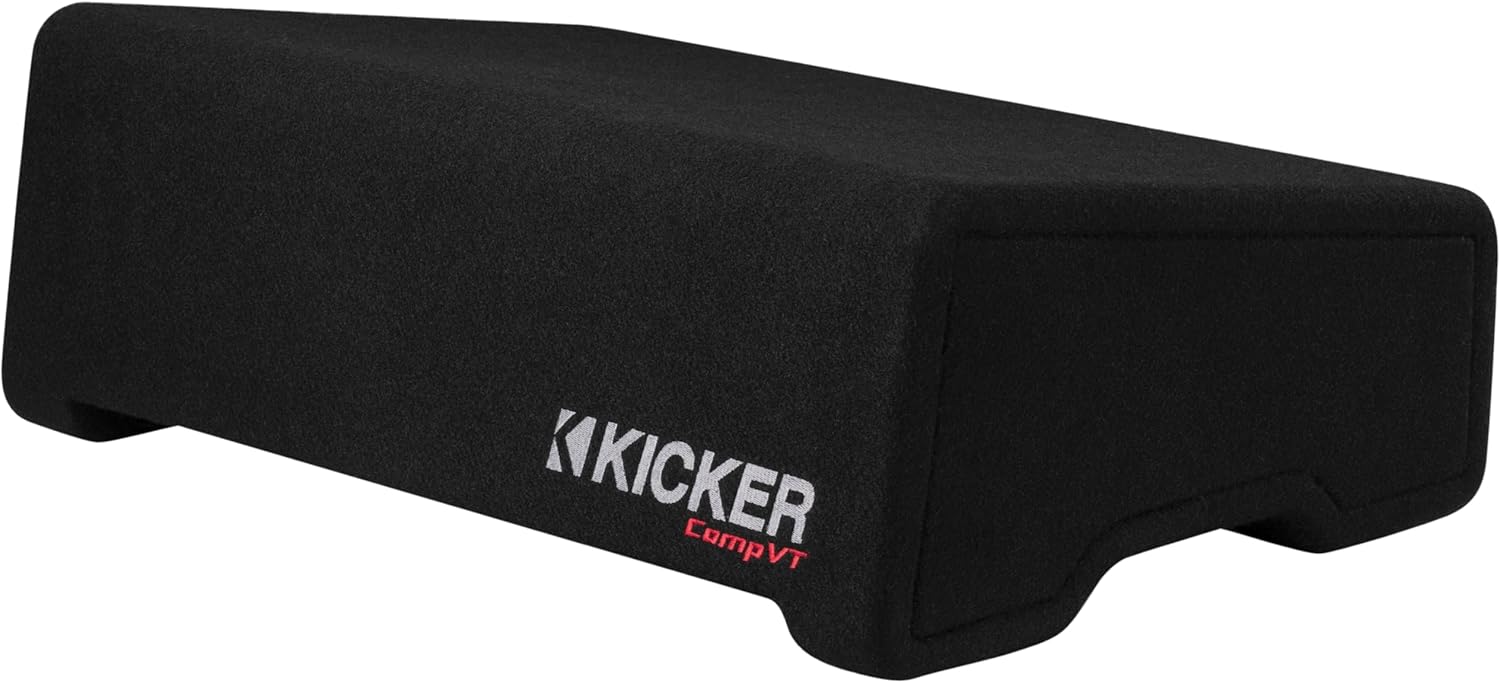 52CVTDF122 KICKER 12" CompVT Subwoofer Single Loaded Down Firing Enclosure 400W RMS 2 Ohm