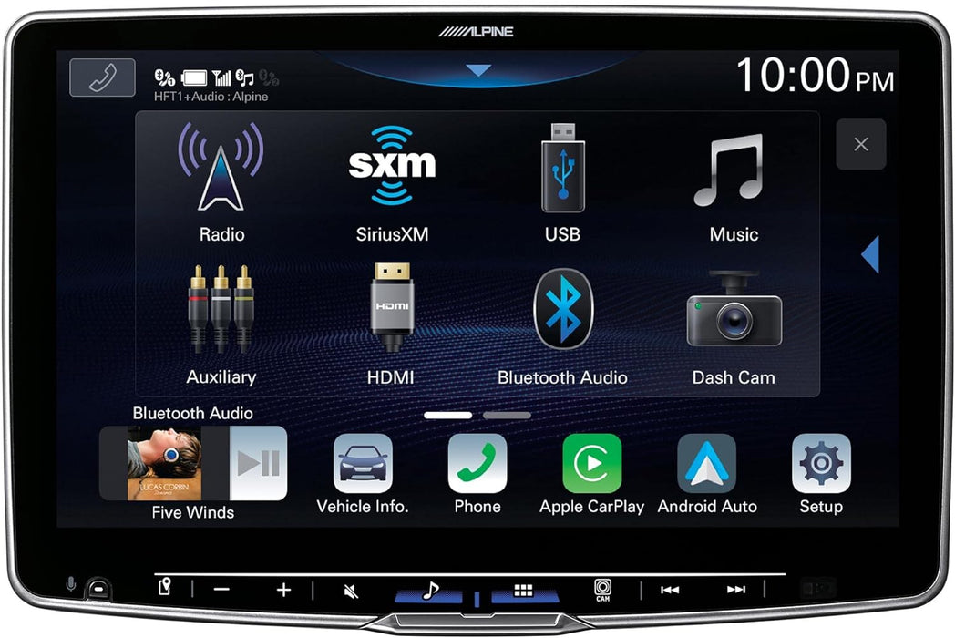 iLX-F511 Alpine Halo11 Multimedia Receiver 11” Floating HD Touchscreen Display Hi-Res Audio Head Unit with Wireless CarPlay and Wireless Android Auto HDMI iDatalink Maestro