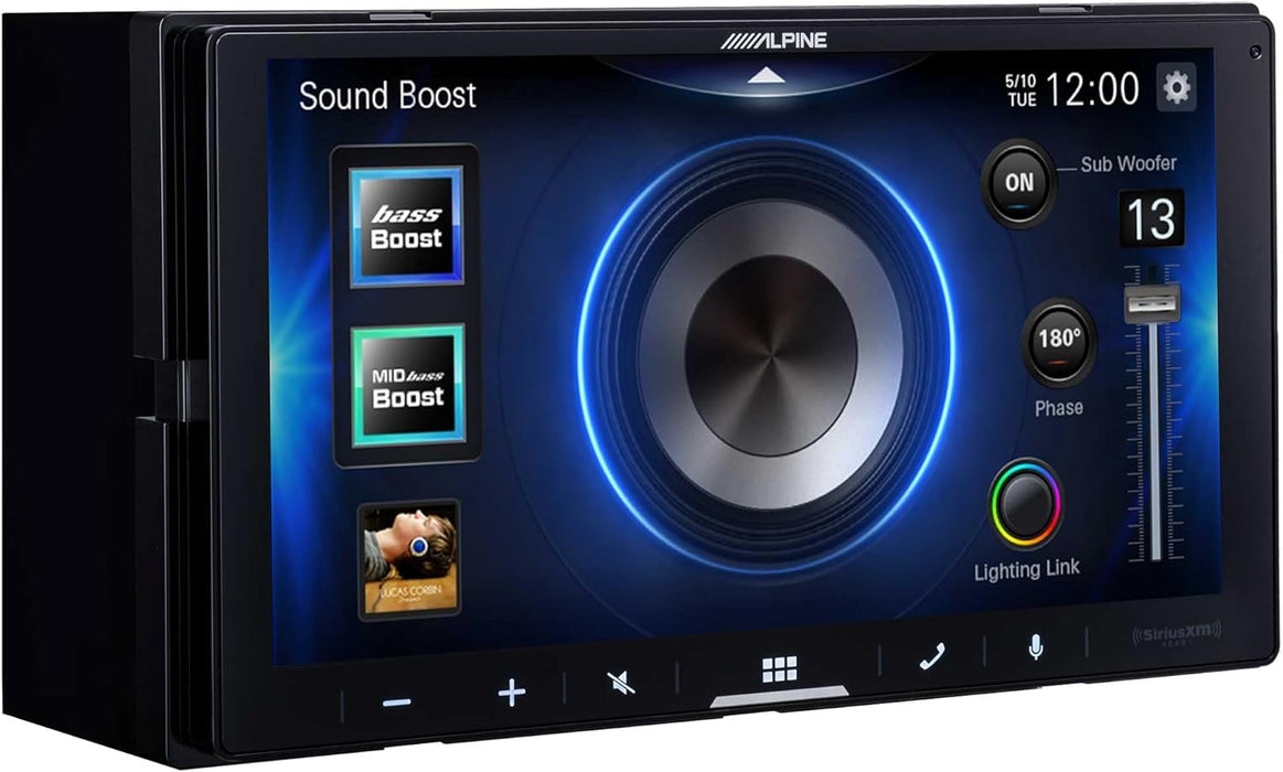 iLX-W670-S Alpine 7" Digital Multimedia Receiver with SWC Adapter, Shallow Chassis Double-Din Touchscreen Head Unit with CarPlay and Android Auto Compatibility