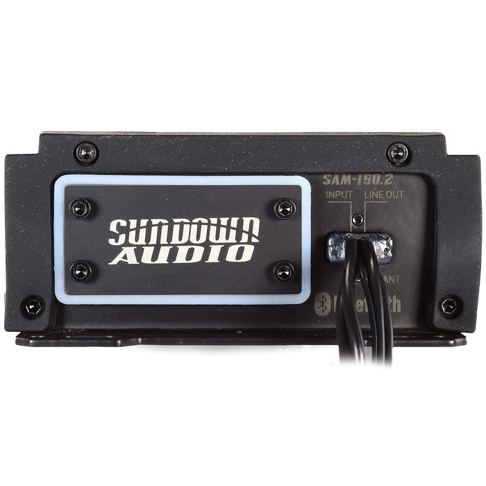 PS-SAMv21502 Sundown Audio Marine Powersports SAMv.2 150.2 Micro 2ch Amplifier Class D 540W RMS 2x270W 2 Ohms 2x150W 4 Ohms Waterproof IP67 Built-In Bluetooth