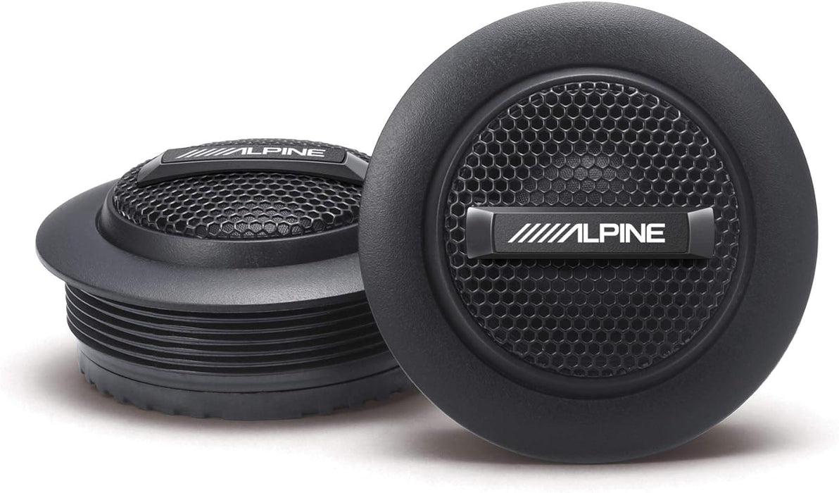 S-S10TW Alpine S-Series 1" Silk Dome Car Audio Tweeters, 6-Ohm (Pair)