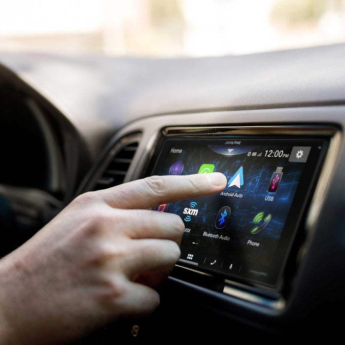 iLX-W670-S Alpine 7" Digital Multimedia Receiver with SWC Adapter, Shallow Chassis Double-Din Touchscreen Head Unit with CarPlay and Android Auto Compatibility