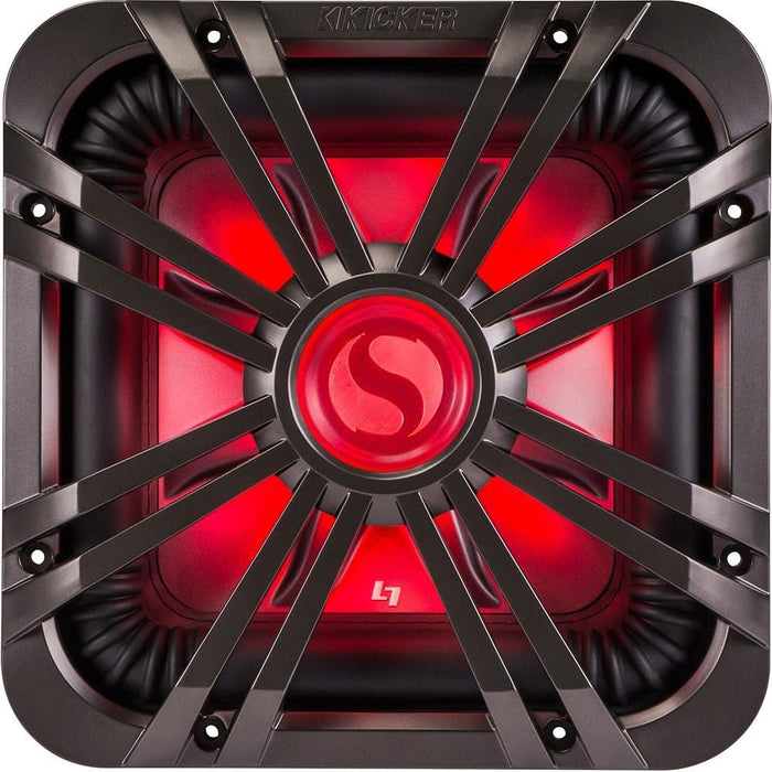 11L712GLC KICKER 12" Charcoal Grille w/LEDs for Square L7 Solo-Baric Subwoofer Sub